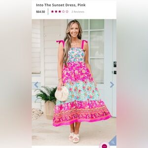 Floral Pink Maxi Dress